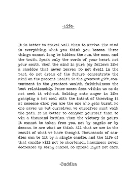 Life according to Buddha