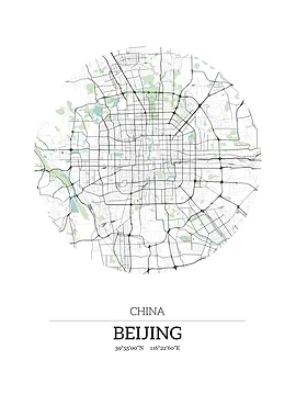 Beijing China City Map