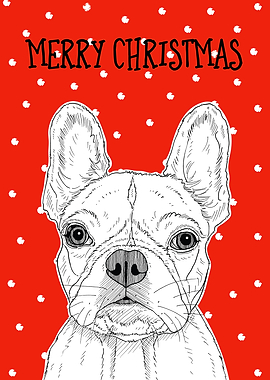 Frenchie Christmas Dog