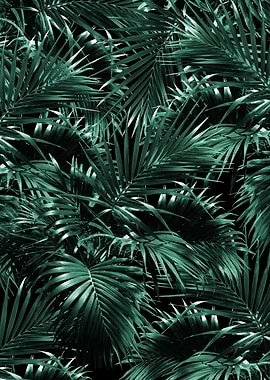 Tropical Palm Leaf Jungle