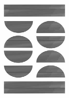 Half Circles Woodblock