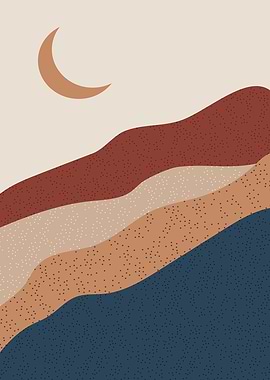 Landscape Moon Mountain