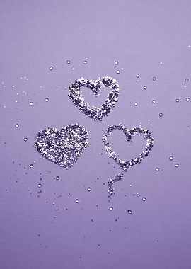 Ultra Violet Glitter Heart