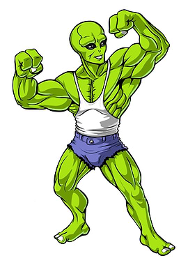 Space Alien Bodybuilder