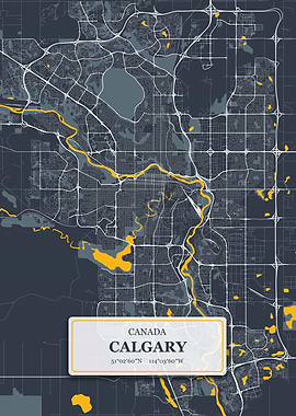 Calgary Canada City Map
