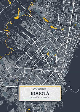 Bogota Columbia City Map