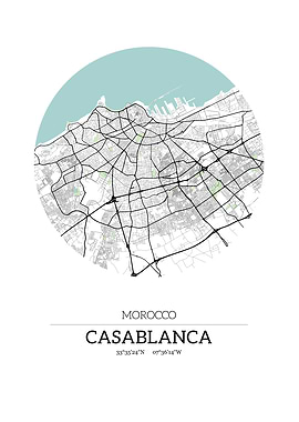Casablanca City Map