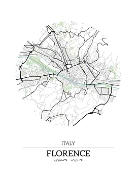 Florence Italy City Map