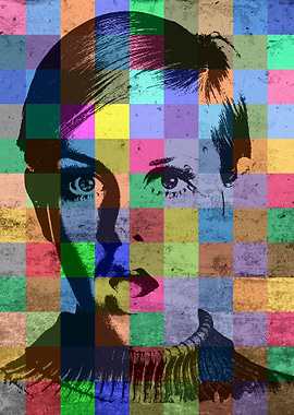 Twiggy Patchwork Portrait