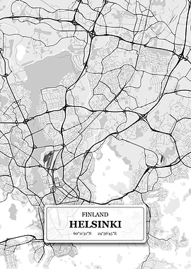 Helsinki Finland City Map