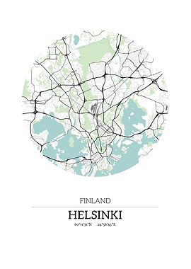 Helsinki Finland City Map