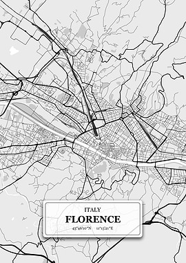 Florence Italy City Map