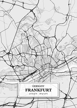 Frankfurt Germany City Map