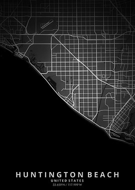 Huntington Beach Map Poste