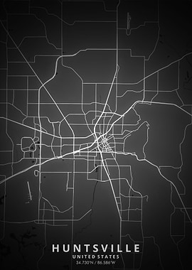 Huntsville Map Posters