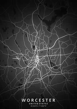 Worcester Map Posters