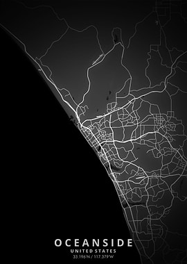 Oceanside Map Posters