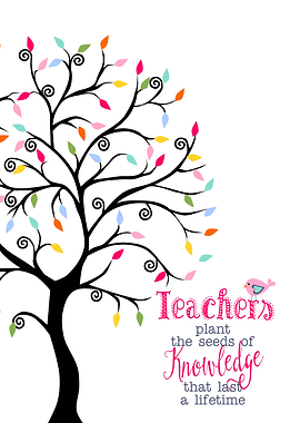 rainbow teacher tree