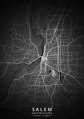 Salem Map Posters