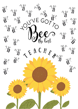 sunflower bee teacher gift