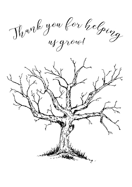 hand drawn winter tree