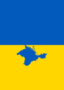 Ukraine flag with Crimea