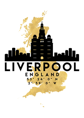 Liverpool Map Skyline