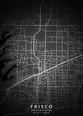 Frisco Map Posters