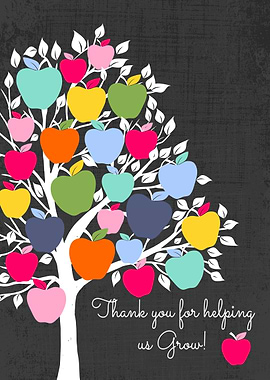 teacher apple tree grey