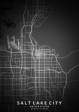 Salt Lake City Map Posters