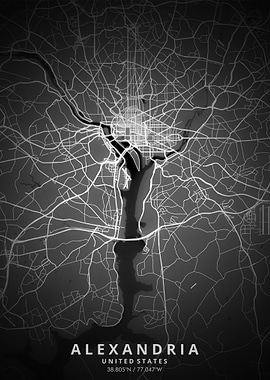 Alexandria Map Posters