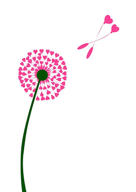 Dandelion Heart Seed Lover