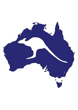 Australia Map With Kangaro