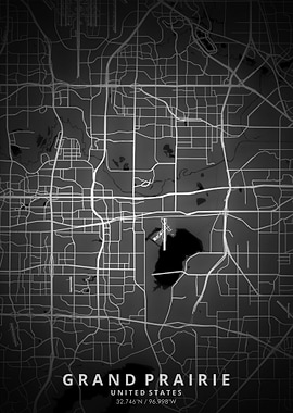 Grand Prairie Map Posters