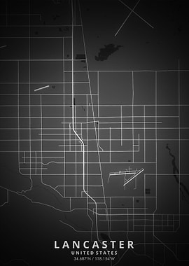 Lancaster Map Posters