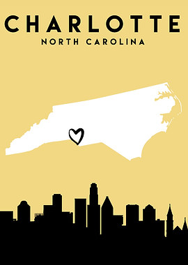 Charlotte Map Skyline