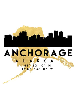 Anchorage Map Skyline