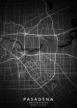 Pasadena Map Posters