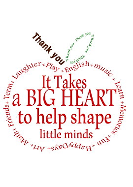 teacher Big heart apple