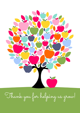 Colourful apple tree