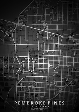 Pembroke Pines Map Posters