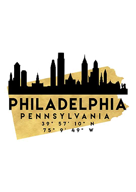 Philadelphia Map Skyline