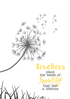 Teacher dandelion print