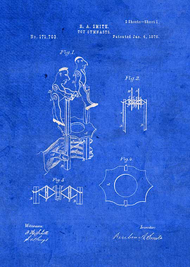 Toy Gymnasts Patent Art