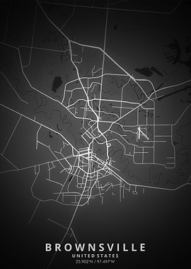 Brownsville Map Posters