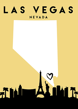 Las Vegas Map Skyline