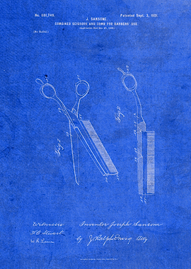 Scissors and Comb Patent