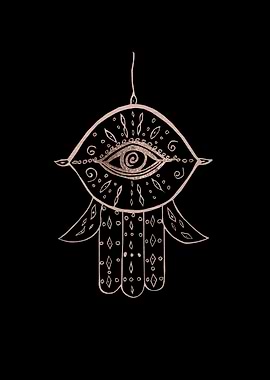 Hamsa Hand Rose Gold 1