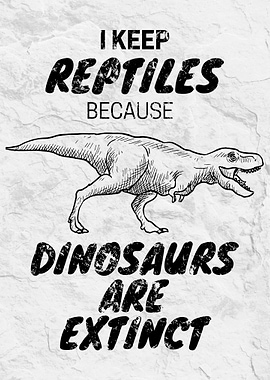 T Rex Reptile Keeper Print