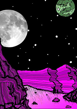 Real Moon in digital space